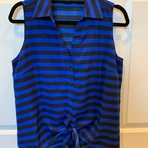 Ann Taylor Collared Tie Front Blouse